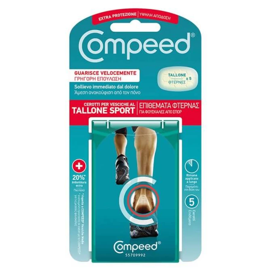 Compeed | Fersenpads für Sport Blasen | 5pcs