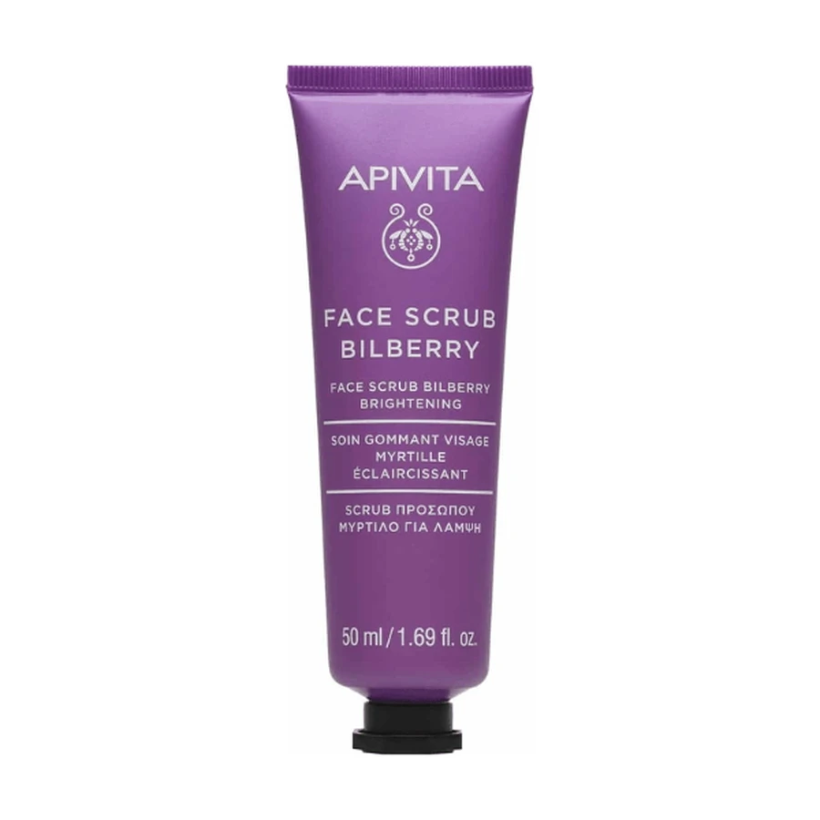 Apivita Scrub Bilberry Exfoliërende Gezichtscrème met Bosbes | 50ml