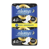 Always | Almohadillas Nocturnas Ultra Seguras con Alas No4 | 12pcs
