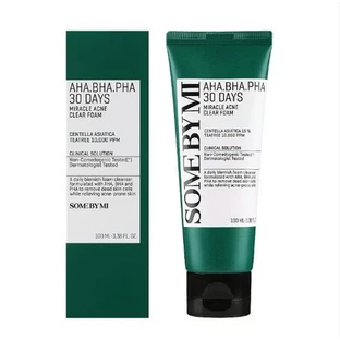 Some By Mi | AHA BHA PHA 30 Days Miracle Acne Clear Foam Cleansing Foam For Oily Skin | 100ml