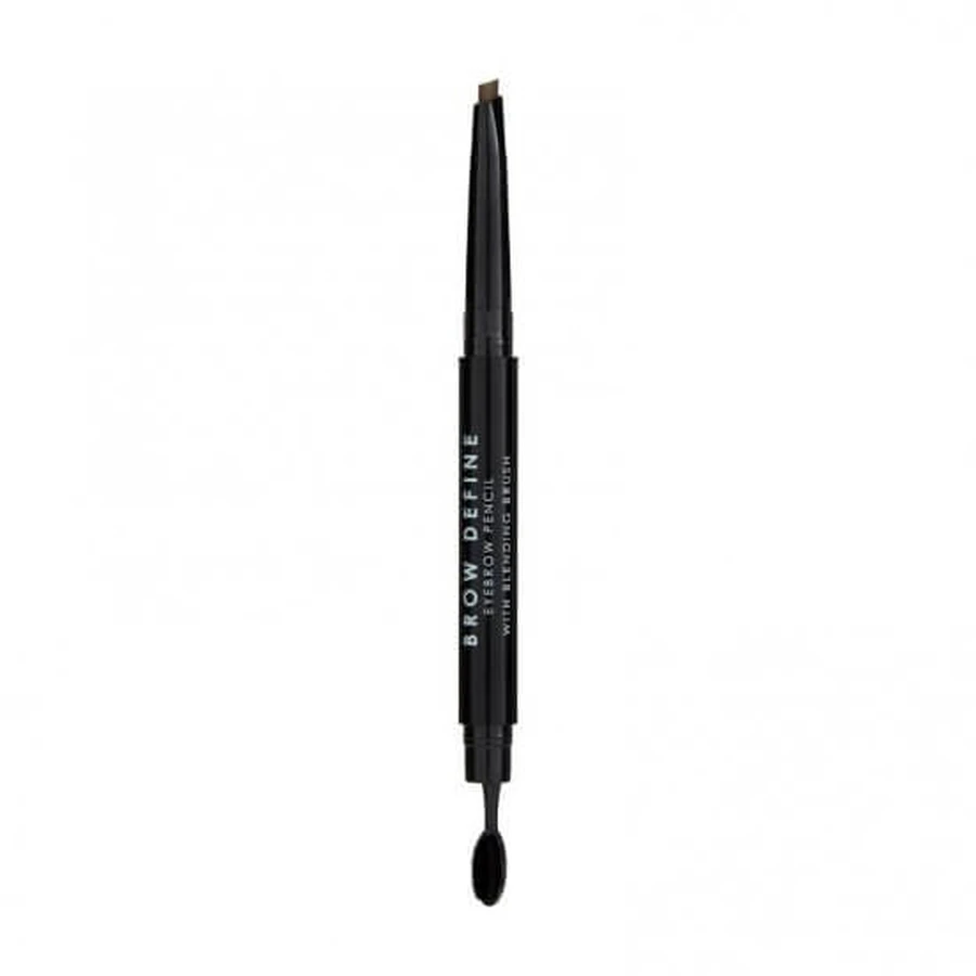 MUA | Crayon à sourcils Brow Define avec brosse d'estompage Mid Brown | 1pc
