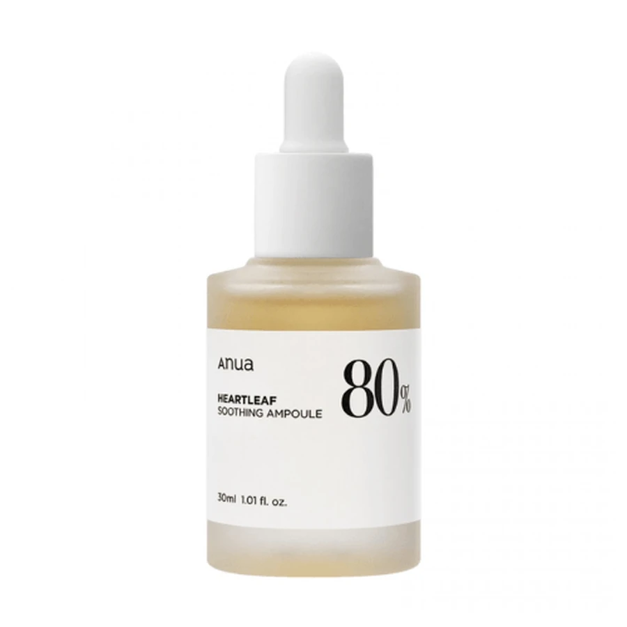 Anua | Hartblad 80% Verzachtende Ampul | Hydraterend Gezichtsserum voor de Glazen Huid| 30ml