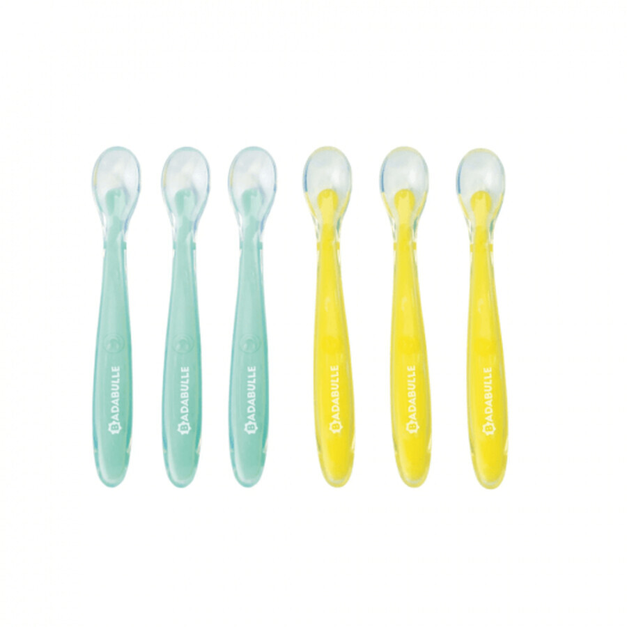 Set of 6 coloured flexible spoons, Badabulle