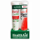 Health Aid | B-Vital Energy On Demand 20 Effervescent Tablets &amp; FREE Vitamin C 1000mg Orange 20 effervescent