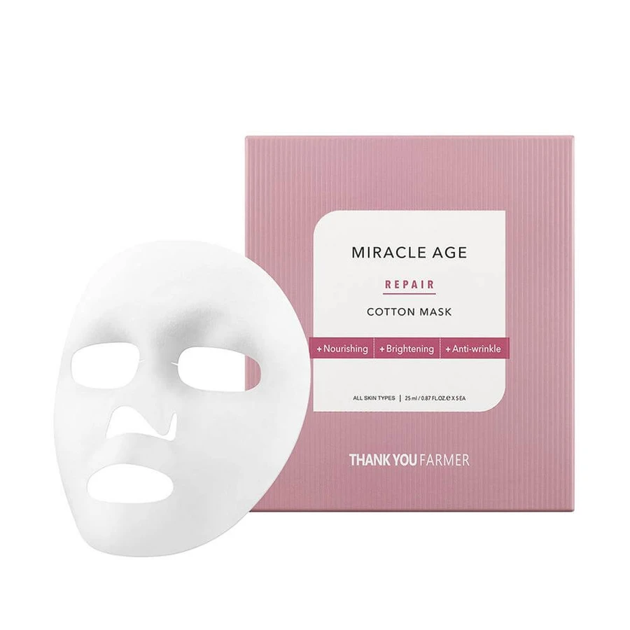 Thank You Farmer | Miracle Age Repair Cotton Mask | Pflegende Gesichtsmaske aus Stoff | 25ml