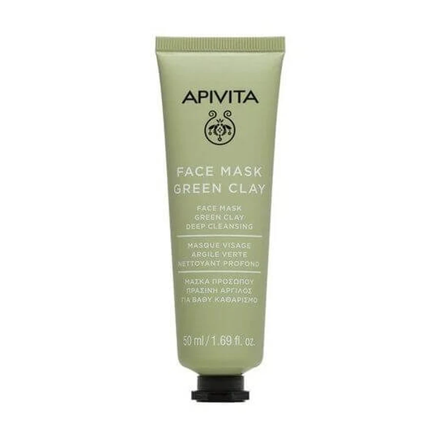 Apivita | Gezichtsmasker Groene Klei | Diepreinigend Masker met Groene Klei | 50ml
