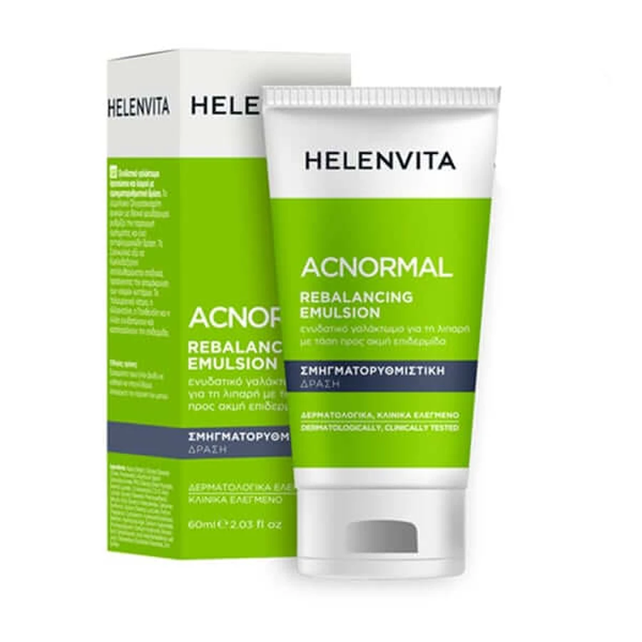 Helenvita | AcNormal Emulsión Reequilibrante | Crema hidratante facial para pieles con tendencia acneica | 60ml