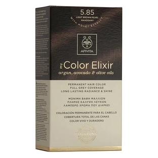 Apivita | My Color Elixir Dauerhafte Haarfarbe Nr. 5.85 Hellbraun Helles Perlmutt Mahagoni | 50ml