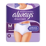 Always | Pantalones Discretos Plus Medium | Ropa Interior Ultra Absorbente | 9pcs
