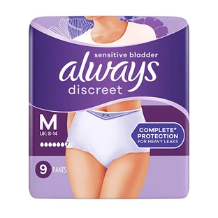 Always | Discreet Pants Plus Medium | Ultraabsorbierende Unterwäsche | 9St.