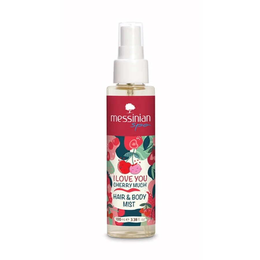 Messinian Spa | Ich liebe dich Kirsche viel Haar & Körper Nebel | 100ml