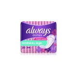 Always | Dailies To Go Toallas Sanitarias Normales con Fragancia Frescor | 20pcs