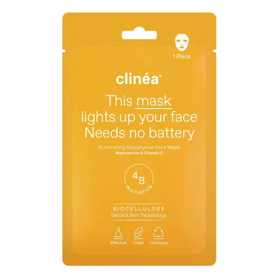Clinea | Illuminating Biocellulose Gesichtsmaske für Glanz | 1pcs