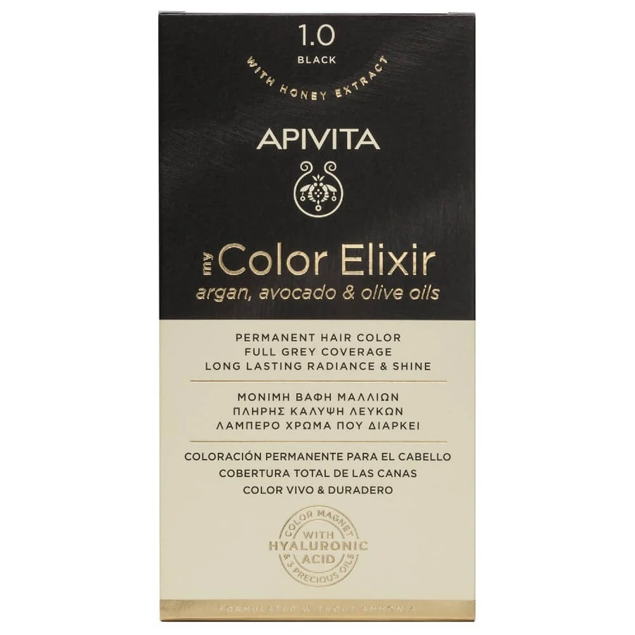 Apivita | My Color Elixir Permanent Hair Color No 1.0 Black | 50ml