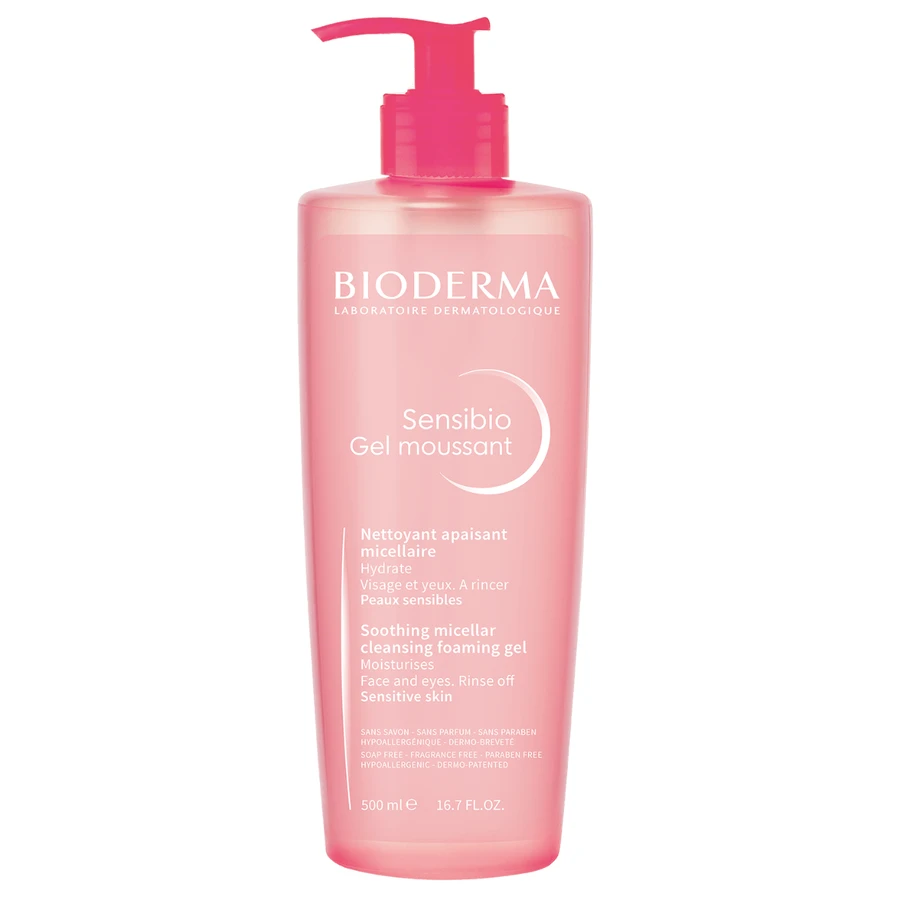 Bioderma | Sensibio Gel Moussant | Reinigt en verwijdert make-up | 500ml