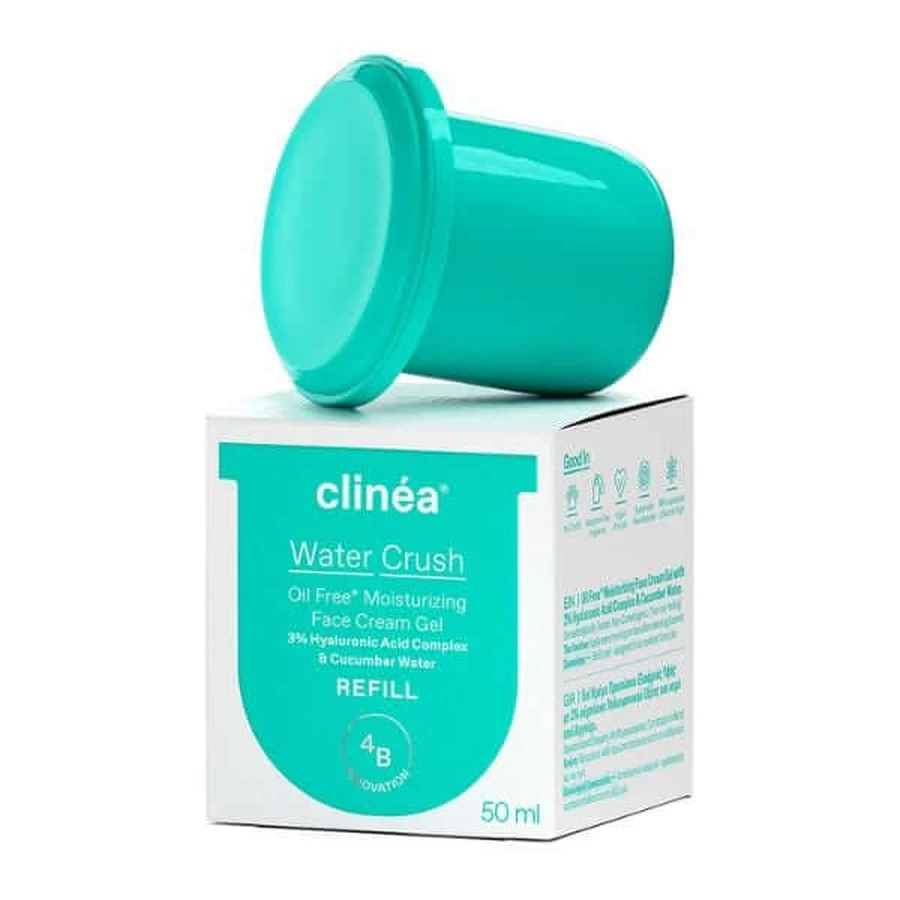 Clinéa | Water Crush Refill Moisturizing Face Cream-Gel Light Texture | Refill | 50ml.