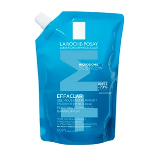 La Roche-Posay | Effaclar Gel Limpiador Espumoso Purificante + Recambio M para Pieles Grasas con Tendencia Acneica | 400ml
