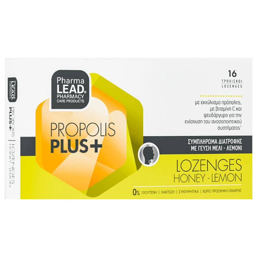Pharmalead | Propolis Plus+ Honey-Lemon | 16 tabs