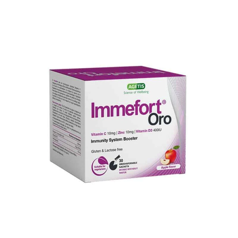 Agetis | Immefort Oro | 30 Säckchen mit Apfelgeschmack