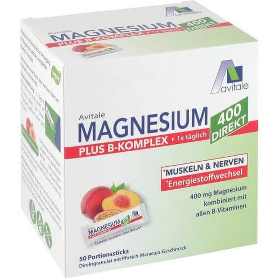 MAGNESIUM 400+B-Komplex direkt Pfir.Mar.Gra.Sticks 125 g