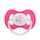 Bunny &amp; Company round latex pacifier, 0-6 months, 1 piece, Pink, Canpol Babies