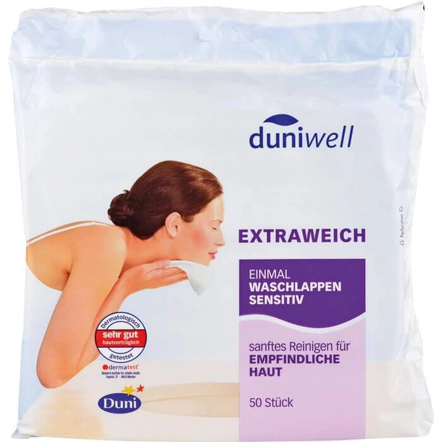 DUNIWELL Einmal Waschlappen sensitiv 50 St.