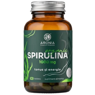 Organic Spirulina 1000 mg - 90 tablets with direct-pressed organic Spirulina for tone, energy, immunity and muscle tone