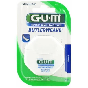 GUM 1155 ButlerWeave Fil dentaire ciré 50m