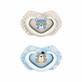 Bonjour Paris symmetrical silicone pacifier, 18 months+, 2 pieces, Blue, Canpol Babies