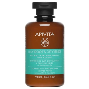 APIVITA Ausgleichendes Shampoo für fettige Wurzeln & trockene Wurzeln mit Brennnessel & Propolis 250ml