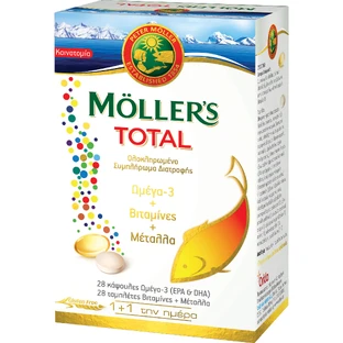 Moller's Total, volledige formule 28 tabletten en 28 capsules