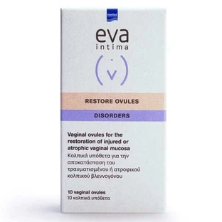 INTERMED Eva Intima Restore Ovules Vaginal Supports pour blessures ou atrophie légère 10 pcs.