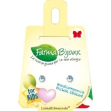 FARMA BIJOUX Orecchini piatti Xirius Ipoallergenici con cristallo Swarovski Acquamarina 4,1mm