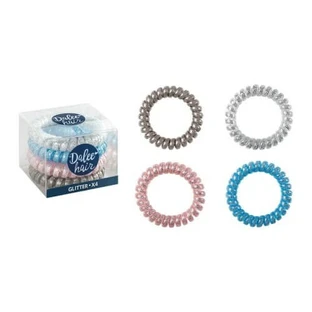 DALEE Hair Spiral Glitter Children's Ribbon Set Spiral with Glitter 4 pcs.