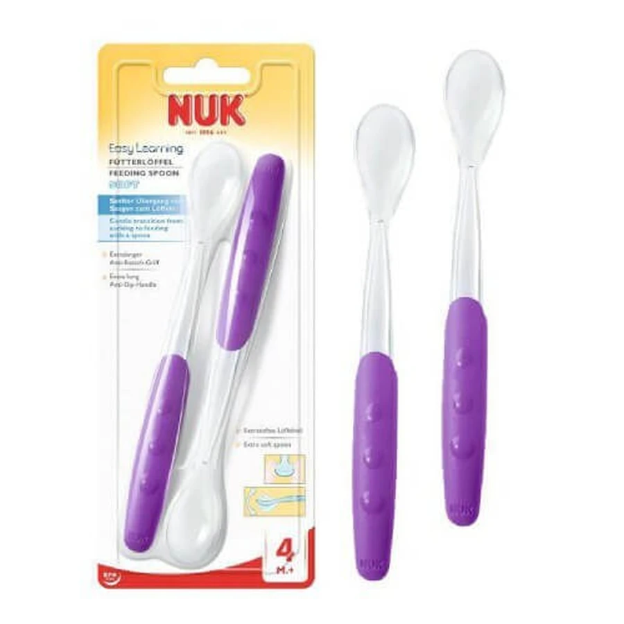 NUK Easy Learning Zachte Babylepel 2 stuks.