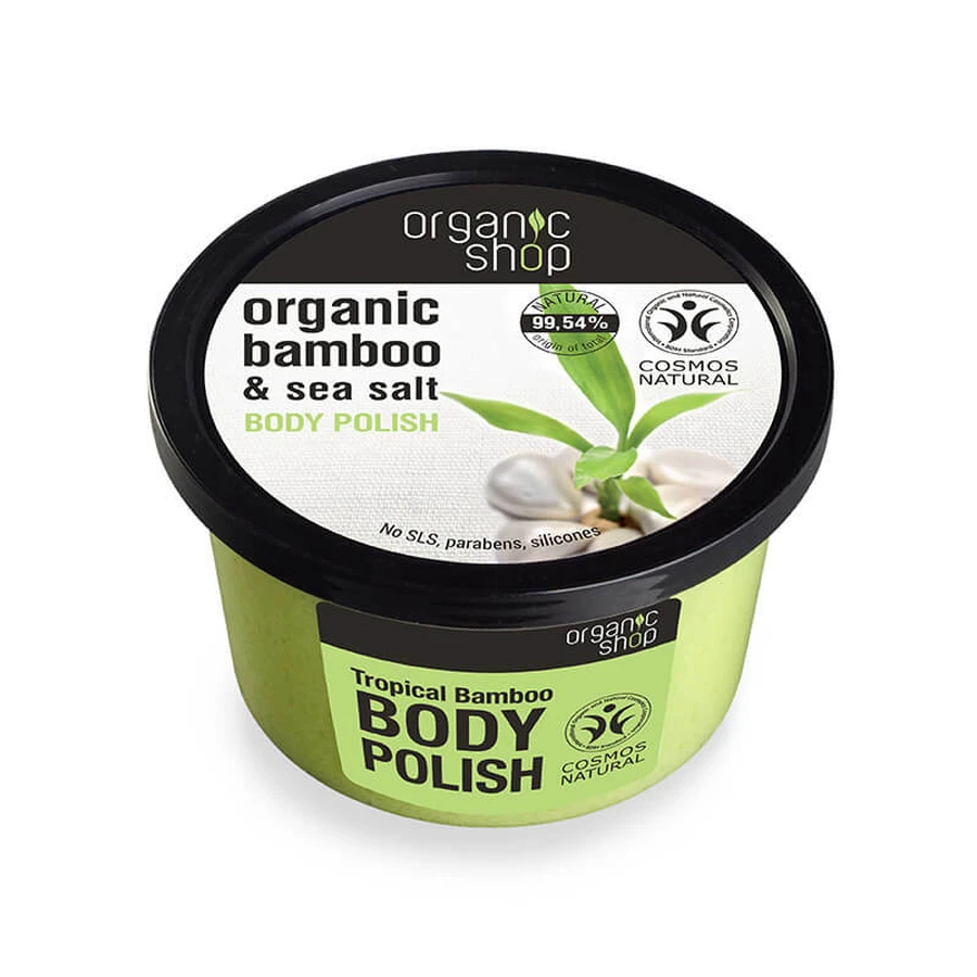 ORGANIC SHOP Body Polish Tropical Bamboo Body Scrub with Bamboo & Sea Salt 250ml