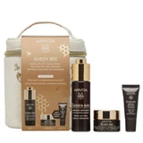 APIVITA Queen Bee-Holistic Anti-Aging Serum with Royal Jelly, 30ml & Queen Bee Light Texture Day Cream for Total Anti-Aging & Regeneration with Royal Jelly, 15ml & Eye Cream-Eye Cream, 5ml