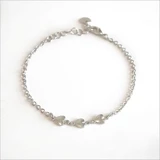 FARMA BIJOUX Hypoallergenes Armband Silber mit Herzen 19cm