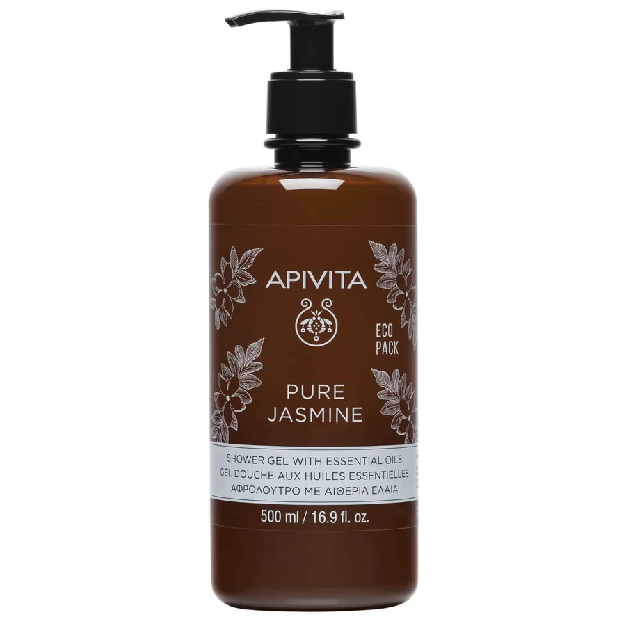 APIVITA Eco Pack Pure Jasmine Shower Gel with Essential Oils 500ml