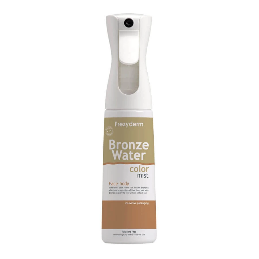 FREZYDERM Bronze Water Color Mist Self Tanner pour une couleur uniforme et naturelle sur la peau 300ml