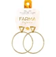 FARMA BIJOUX Hypoallergenic Triangle Gold Plated Hoop Earrings 40mm (CG602-40M)