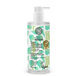 BEREZA SIBERICA Polar White Birch Face Cleansing Gel Pore Reducing, pour les peaux grasses et acnéiques, 400 ml