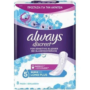ALWAYS Discreet Plus Long Plus Incontinentieverband 8 stuks.