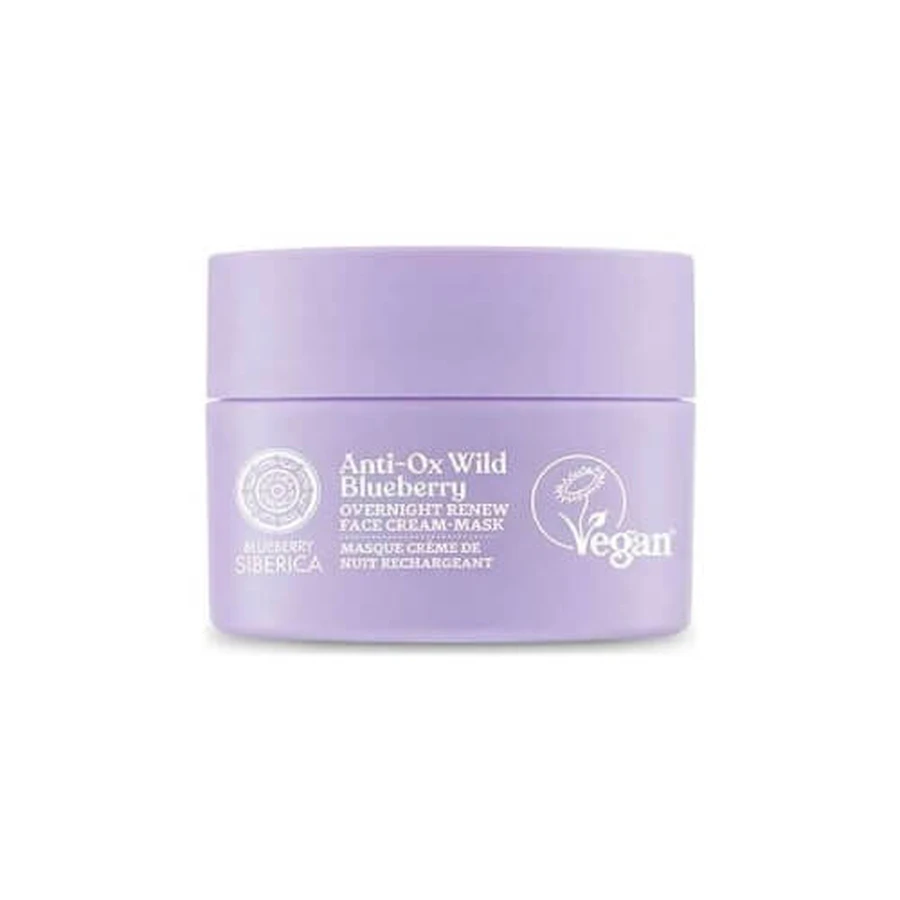 BLUEBERRY SIBERICA Anti-Ox Mascarilla Renovadora de Noche con Arándanos Silvestres para Todo Tipo de Pieles 50ml