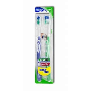 GUM Super Tip (463) Cepillo de Dientes Mediano Bonus Pack REGALO 1+1