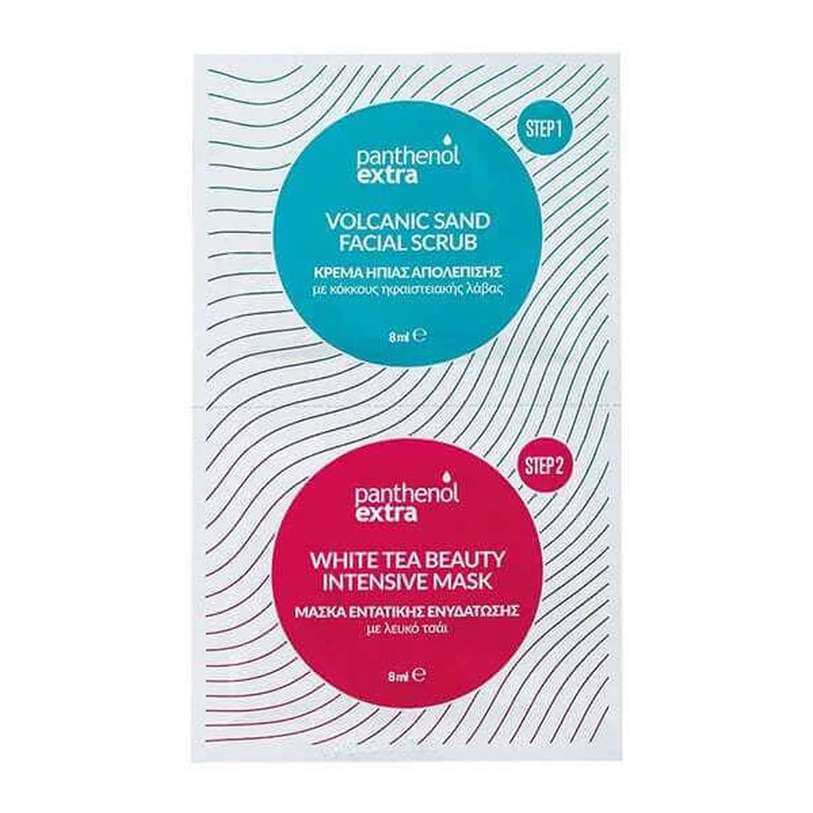 PANTHENOL Crème extra nettoyante et masque hydratant 2 en 1 2x8ml