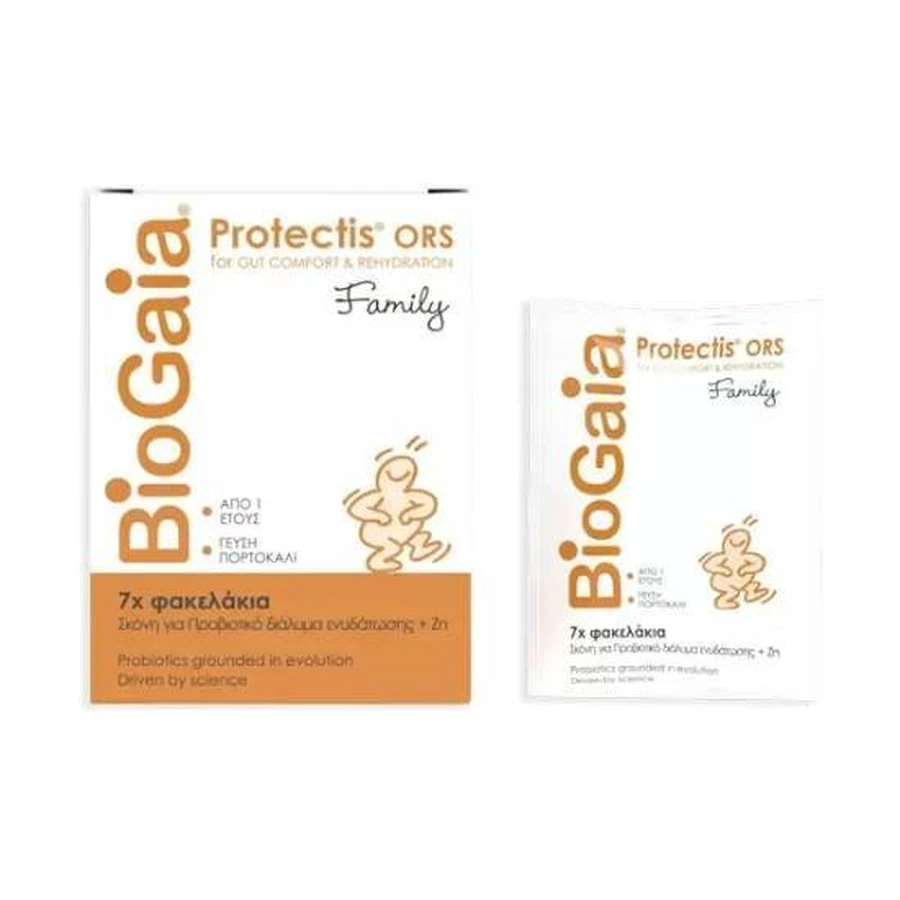 BIOGAIA ProTectis Familie Orale Probiotische Oplossing met Zink - Sinaasappelsmaak 5.5gr x 7 sachets