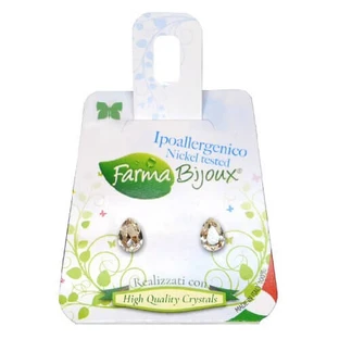 FARMA BIJOUX Gota Hipoalergénica Pendientes Lágrima Cristal Swarovski Transparente 6mm