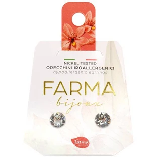 FARMA BIJOUX Hypoallergene Ohrringe Kristalle rund 6,2mm