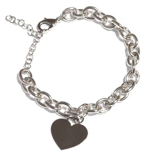 FARMA BIJOUX Hypoallergene Armband Silber Herz 15/20CM
